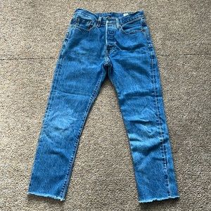 Levi's® Premium 501® SKINNY WOMEN'S JEANS Raw Hem Size 26 W x 30 L